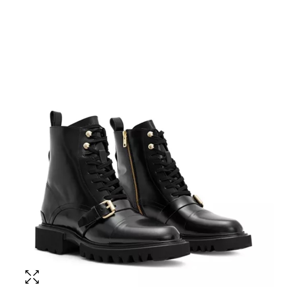 AllSaints Women’s Tori Combat Boots in excellent condition